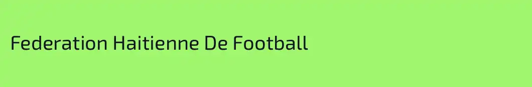 Federation Haitienne De Football